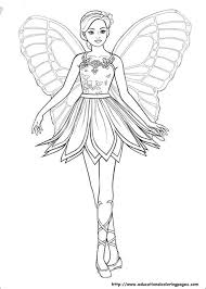 These barbie coloring sheets are great for kids and preschoolers, and especially fun for girls. Barbie Mariposa Coloring Pages Kidsuki