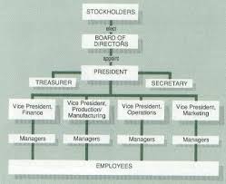 Typical Corporate Organizational Chart Business