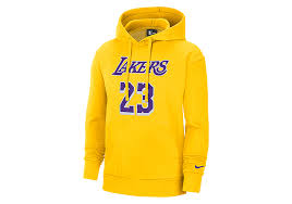 Los angeles lakers hoodies & sweatshirts. Nike Nba Los Angeles Lakers Lebron James Essential Pullover Hoodie Amarillo Fur 62 50 Basketzone Net