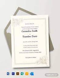 Free Traditional Wedding Invitation Template Word Doc Psd Apple Mac Pages Illustrator Publisher Outlook Wedding Invitation Templates Wedding Response Cards Free Wedding Invitation Templates