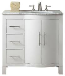 49 inch stone vanity top w side or center sink cutout and 8 cahaba 37 in w x 22 d granite vanity top napoli with white solid surface vanity tops w offset sinks by the log furniture bowls sink bowl on top of vanity innovative integrated stone 36 inch bathroom vanity with offset sink virtu usa square 37 in x 22 black granite right offset basin vanity top and 8. 36 Inch White Bathroom Vanity With Choice Of Offset Sink Transitional Bathroom Vanities And Sink Consoles By Unique Online Furniture V0290ww36l36 Houzz