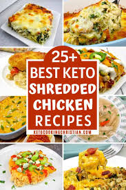 Check out these easy chicken dinner ideas for some dinnertime inspiration! 25 Best Keto Shredded Chicken Recipes Keto Cooking Christian