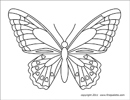 Printable Large Butterfly 1 Butterfly Coloring Page Butterfly Outline Butterfly Template