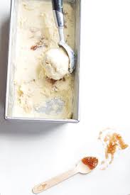 Olive Oil Ice Cream With Jam Swirl Olive Oil Ice Cream Chilled Desserts Unique Ice Cream Flavors