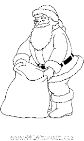Coloriage Coloriage Pere Noel Porte La Hotte Gratuit Noel