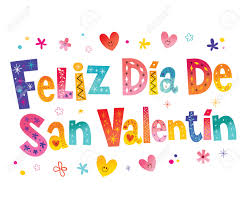 Así que, gracias y feliz día de san valentín. Feliz Dia De San Valentin Glucklicher Valentinstag In Der Spanischen Beschriftungsvektorillustration Lizenzfrei Nutzbare Vektorgrafiken Clip Arts Illustrationen Image 93387656