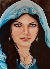 Commissioned graphite and charcoal artwork of a mare