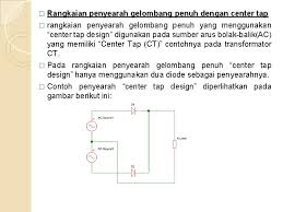 Penyearah setengah gelo mbang dan gelombang penuh. Rangkaian Penyearah Gelombang Rectifier Oleh Sri Supatmi S