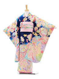 楽天市場 レンタル 753 七五三 着物 ７歳 フルセット 女の子 ７歳 着物 レンタル 七五三 レンタル7292 乙葉 絵羽桜に鞠 紺７歳女の子 753 七五三 子供 七五三 着物 ７歳 レンタル ブランド753 七五三 往復送料無料 京都かしいしょう 2020 子供 七五三 和服