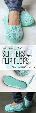 Crochet Slippers With Flip Flop Soles Free Pattern Video Tutorial Crochet Slipper Pattern Crochet Flip Flops Crochet Slippers Free Pattern