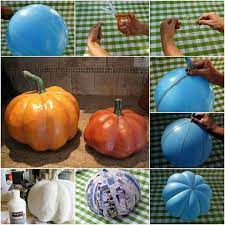 Papier Mache Pumpkins Fall Crafts Diy Paper Mache Pumpkins Paper Mache Crafts