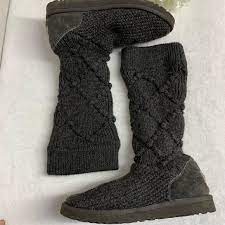 Ugg australia short knit boots chocolate brown. Ugg Shoes Ugg Australia Argyle Knit Boots Poshmark