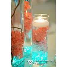 35 Amazing Coral And Turquoise Wedding Centerpieces Fashion And Wedding Wedding Centerpieces Diy Wedding Centerpieces Floating Candles