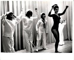 LG74 1965 Orig Kent Kobersteen Photo JEANNE RUTH DANCING ON STAGE SAILOR  UNIFORM