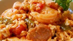 A Sixteen Serving Batch Of Creole Classic Chicken Ham Shrimp And Andouille Sausage Are Combined With Onion Celery Green Pepp Jambalaya Recipe Food Recipes
