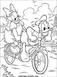 coloriage donald duck et daisy sur velo dessin gratuit a imprimer coeur noir clipart