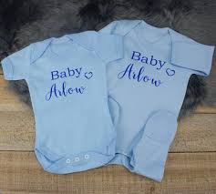 Check out our boy baby shower gifts selection for the very best in unique or custom, handmade pieces from our shops. Personalised Blue Baby Shower Clothes Set Heavensent Baby Gifts