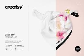 Silk Scarf Mockup Set Creative Market Mockup Template Design