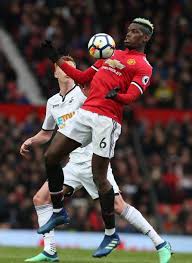 Paul Pogba Of Manchester United In Action With Sam Clucas Of Swansea Manchester United Manchester Premier League Matches