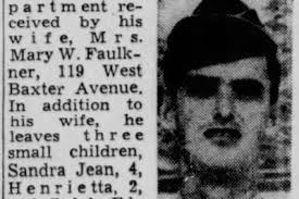 East Tennessee Veterans Memorial Association — Faulkner, Ralph H.