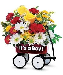 Best flowers for new baby boy. 14 Baby Boy Arrangements Ideas Flower Arrangements New Baby Flowers New Baby Products