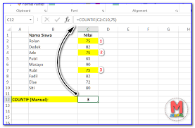 Rumus Countif Excel Untuk Menghitung Dengan 1 Kriteria M Jurnal