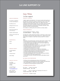 1st Line Support Cv Example Project Manager Resume Office Manager Resume Manager Resume