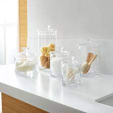 Browse our luxurious selection of pump dispensers, tissue box covers, wastebaskets, and more. Bathroom Accessories Bath Storage Crate And Barrel