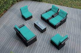 The lollygagger outdoor sofa tall has the highest seat height in the lollygagger collection. Ohana Outdoor Luxury Patio Wicker Furniture Sectional Sofa 7 Pc Set With Sunbrella Cushion