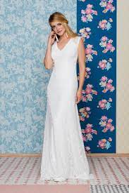 Guter service · top qualität · geschneidert · schneller versand Brautkleid Ruckenfrei Schmales Spitzenkleid Mit Extravagantem Rucken