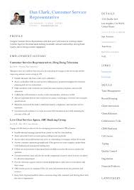 customer service representative resume