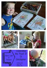 Christopher alphabet coloring page saint christopher, martyr; Feast Of St Christopher July 25 Feast Christopher Craft Stick Crafts