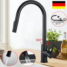 Wasserhahn küche ausziehbar für weiße küche. Wasserhahn Kuche Schwarz Ausziehbar Mit Brause 360 Kuchenarmatur Mischbatterie Ebay