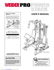 Weider Pro Power Stack 831 159831 User Manual Pdf Download