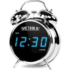 18 629 alarm clock stock video clips in 4k and hd for creative projects. Victrola Classic Twin Bell Dual Alarm Clock With Digital Display Chrome V50 500 Best Buy