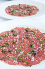 Beef Carpaccio Recipe With Capers Parsley And Truffle Oil Chef S Pencil Recipe Beef Carpaccio Recipe Carpaccio Recipe Beef Carpaccio