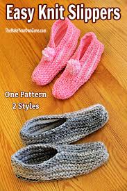 And i attached them to flipflop soles easily (instructions not included in the patern). Simple Knit Slippers Free Pattern