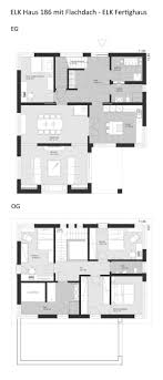 Grundriss Stadtvilla Modern Mit Flachdach Architektur 5 Zimmer 186 Qm 2 Vollgeschosse Erdgeschoss Mit Anbau Obergeschoss Ohne Keller Einfamilienhaus Grundri In 2020