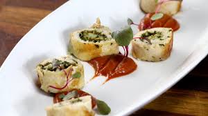 How To Make Pesto Chicken Roulade Recipe By Masterchef Sanjeev Kapoor
