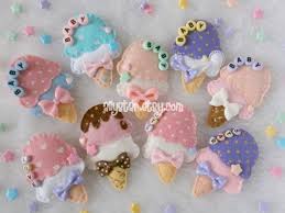 Ice Cream Fairy Kei Hair Clip Kawaii By Allystar On Etsy 8 00 Felt Diy Kawaii Diy Felt Crafts