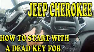 Once you're inside, getting the car started is actually pretty easy. Jeep Cherokee How To Start With A Dead Key Fob Battery Youtube