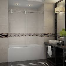 A sliding glass door is the most popular style at $100 to $300 for the unit alone. Tdr978 Langham Langham Xl Frameless Sliding Tub Height Shower Door Collection