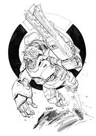 Winston From Overwatch By Jomaro Kindred Blizzard Entertainment Http Tinyurl Com Nfp9s4u Overwatch Tattoo Drawing And Illustration Overwatch Winston