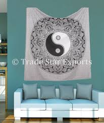 By litton lane (31) newport black cylinder candle sconces (set of 2) by danya b (10) 15 in. Bohemian Yin Yang Wall Decor Tapestry Trade Star Exports