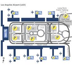 los angeles airport lax terminal maps map of all