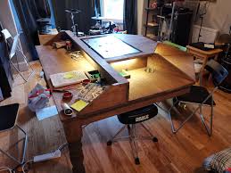 My Dad And I Made A Dnd Table It Got Out Of Hand Dnd In 2020 Dnd Table Gaming Table Diy Rpg Table