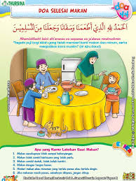 Adab Dan Doa Selesai Makan Dalam Islam Doa Buku Komik Anak