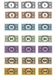 Standard and special rules, fun daubers, and custom bingo balls: Monopoly Money Template Templates At Allbusinesstemplates Com