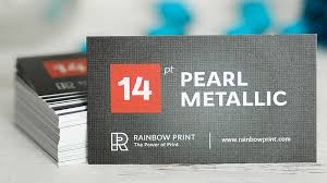 15% off with code zazpartyplan. Pearl Metallic Business Cards Rainbow Print