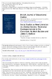 In the united states education system, social studies is the integrated study of multiple fields of social science and the humanities, including history, geography, and political science. Pdf Social Studies As New Literacies In A Global Society Relational Cosmopolitanism In The Classroom By Mark Baildon And James S Damico
